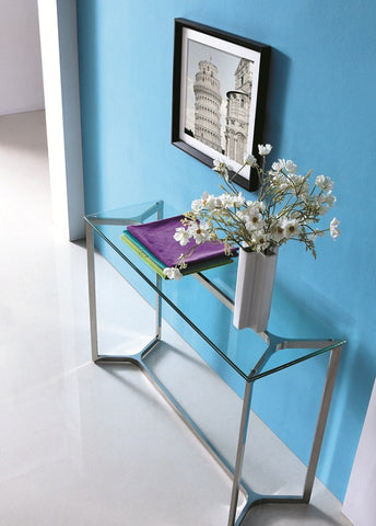 Elegant Stainless Steel Console.