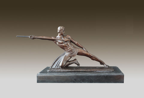 Bronze Athlete, Ancient Greece Olympic Games, Spear Thrower, Metal Art