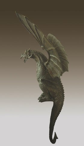 Massive Bronze Sculpture Huge Winged Dragon