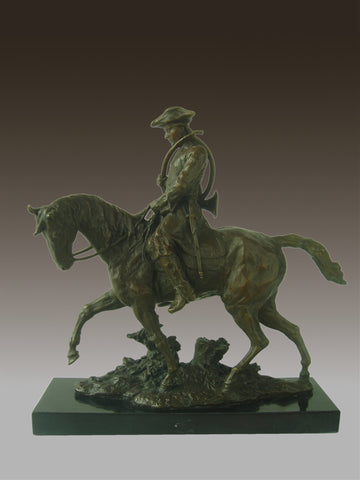Statue Sculpture Horse Hunting Valet Art Deco Style