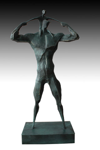 Father Holding Child Bronze Sculpture